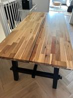 SKOGSTA Tafel, acacia/zwart, Huis en Inrichting, Tafels | Eettafels, Ophalen, 50 tot 100 cm, Zo goed als nieuw, 150 tot 200 cm