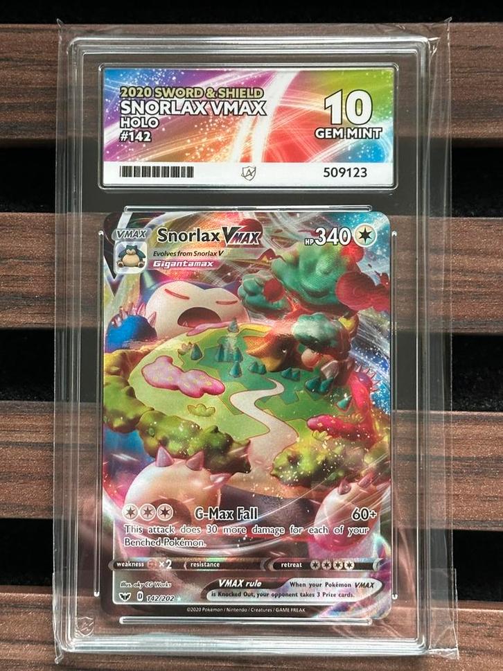Pokémon Snorlax Vmax #142 2020 ACE 10, Hobby en Vrije tijd, Verzamelkaartspellen | Pokémon, Nieuw, Losse kaart, Ophalen of Verzenden