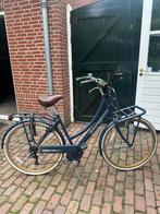 Spirit damesfiets blauw met gele velgen, Ophalen, Zo goed als nieuw