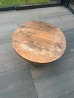 Ronde salontafel - massief hout, Ophalen, Minder dan 45 cm, Minder dan 55 cm, Gebruikt