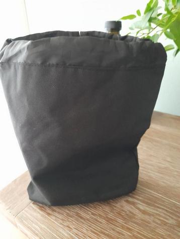 Bijna gratis zwarte unisex toilettas met touw  beschikbaar voor biedingen