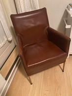 Vintage leren fauteuil, Ophalen, Minder dan 75 cm, Leer, Zo goed als nieuw
