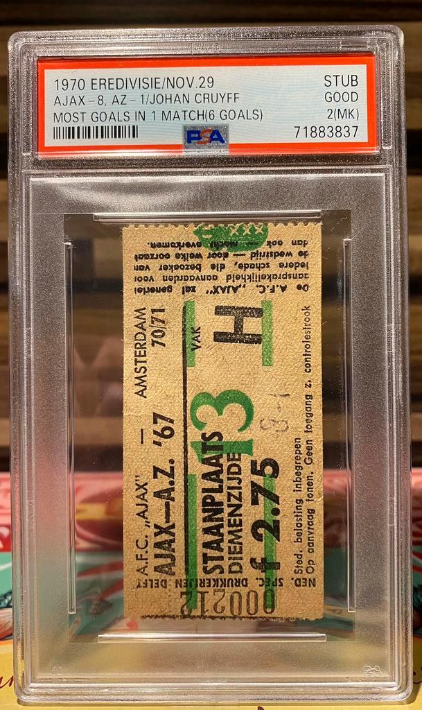 Johan Cruyff Ticket 1970 Eredivisie - Zeldzaam!, Verzamelen, Sportartikelen en Voetbal, Gebruikt, Overige typen, Ajax, Ophalen of Verzenden