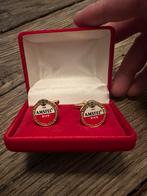 Manchetknopen amstel bier, Ophalen of Verzenden, Zo goed als nieuw, Goud, Overige materialen