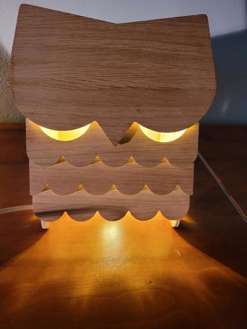 Houten Uil Lamp - Nachtlampje Babykamer Vox Huhu Sowa hout beschikbaar voor biedingen