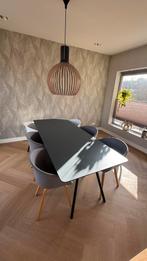 Studio Henk Eettafel grijs - Verjongd Blad 220x90, Huis en Inrichting, Tafels | Eettafels, Ophalen, Gebruikt, Eikenhout, 200 cm of meer