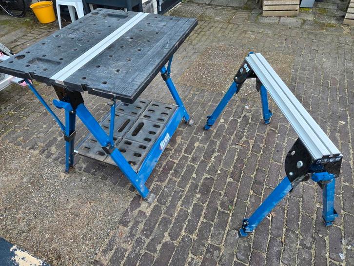 Kreg werkbank + werkbok inklapbaar, Doe-het-zelf en Verbouw, Steigers, Gebruikt, Overige typen, Minder dan 2 meter, Ophalen