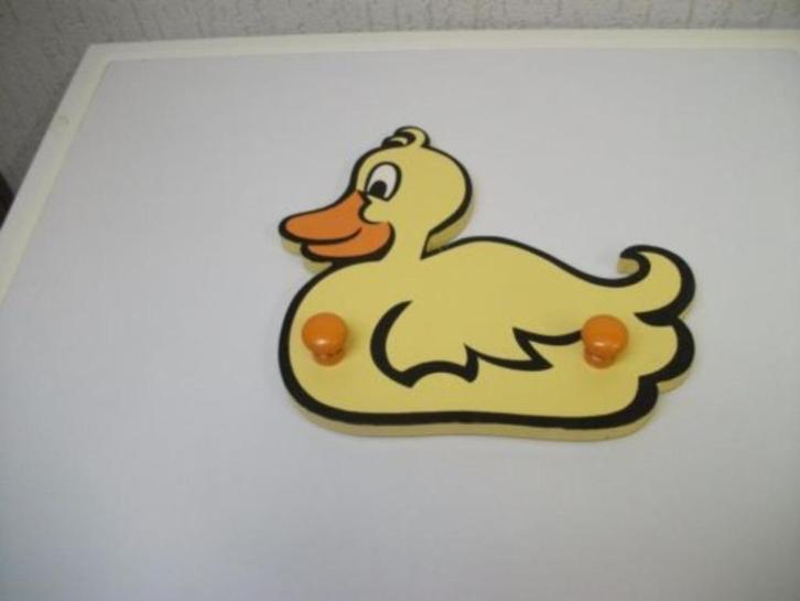 Kapstok eendje met 2 haakjes, Kinderen en Baby's, Speelgoed | Houten speelgoed, Gebruikt, Ophalen of Verzenden