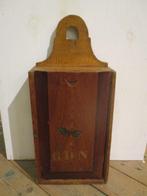 Schooltas, houten, met vlinder, G.D.N, Antiek en Kunst, Ophalen of Verzenden