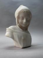 Albasten borstbeeld van jong meisje – ca. 1900-1920, Antiek en Kunst, Ophalen of Verzenden