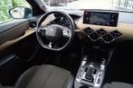 DS 3 Crossback 1.2 PureTech Grand Chic Autom 155PK Half Lede, Gebruikt, 1199 cc, Blauw, Leder en Stof