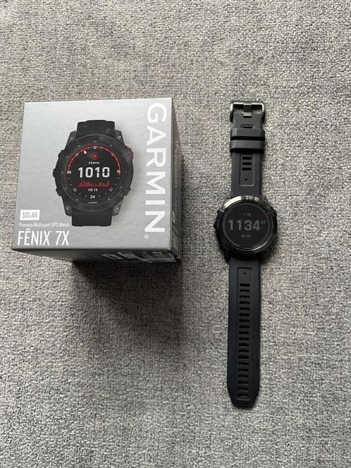 Garmin Fenix 7X Solar 51mm, Sieraden, Tassen en Uiterlijk, Sporthorloges, Zo goed als nieuw, Android, Zwart, Ophalen of Verzenden