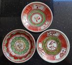 3 x Chinese Swatow Ming porseleinen bordje: 17e eeuws, Antiek en Kunst, Ophalen of Verzenden