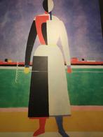 Malevich - vrouw met een hark - canvas - 110x82, Ophalen