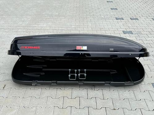 IN NIEUWSTAAT grote Kamei Husky 330L glans dakkoffer skibox, Auto diversen, Dakkoffers, Zo goed als nieuw, Ophalen of Verzenden