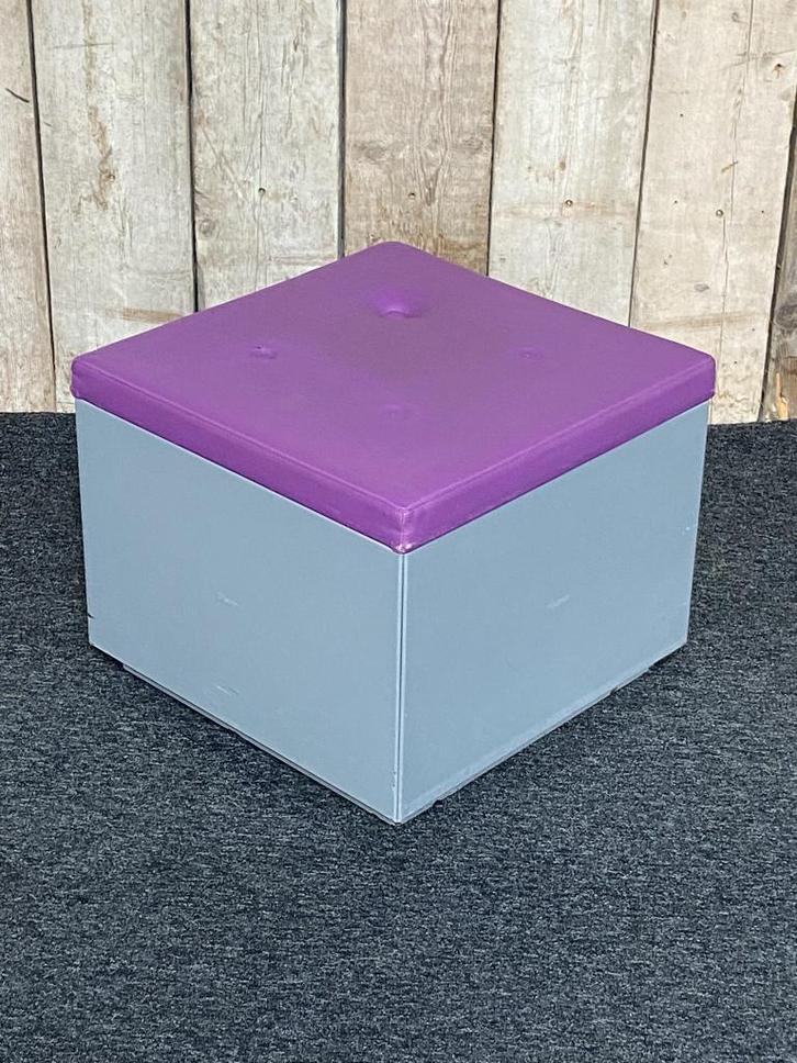 Gispen schommel kubus, Huis en Inrichting, Banken | Voetenbanken en Poefen, Gebruikt, Vierkant, Overige materialen, Ophalen of Verzenden