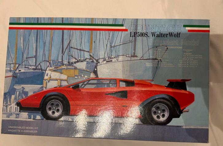 Fujimi Enthusiast - Lamborghini Countach LP500S Walter Wolf, Hobby en Vrije tijd, Modelbouw | Auto's en Voertuigen, Auto, Groter dan 1:32
