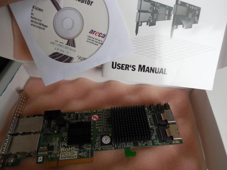 Areca ARC-1320ix-16 6Gbs SAS non-RAID Host Bus Adapter LSI, Computers en Software, Netwerkkaarten, Zo goed als nieuw, Ophalen of Verzenden