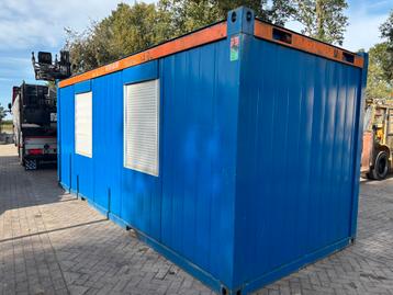 Verplaatsbare kantoorunit met wastafel 6x2,5 schaftunit beschikbaar voor biedingen