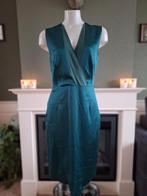Reiss schitterend diep groene jurk zijden glans 38 Gratis V., Kleding | Dames, Maat 38/40 (M), Verzenden, Zo goed als nieuw, Knielengte
