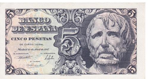 Spanje 5 Pesetas 1947 (UNC) - Zeldzaam biljet, Postzegels en Munten, Bankbiljetten | Nederland, Los biljet, Euro's, Verzenden