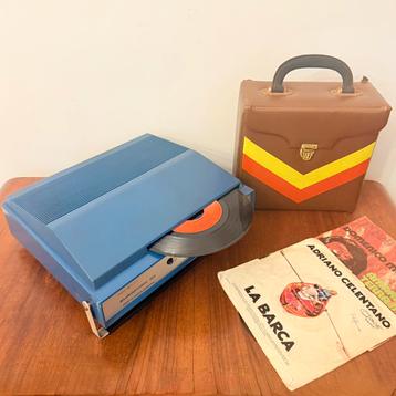 VINTAGE DRAAGBARE PLATENSPELER PLATENSLIKKER EUROPHON 1970 beschikbaar voor biedingen