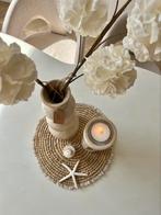 Zware kandelaar Travertine look, Nieuw, Aq, Ophalen of Verzenden, Aa