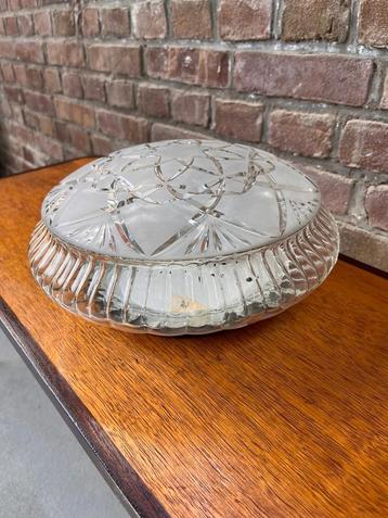Vintage glazen plafonnière  beschikbaar voor biedingen