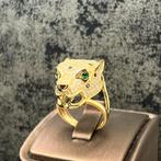 14k gouden ring panter model kop italy, Sieraden, Tassen en Uiterlijk, Ringen, Ophalen of Verzenden, Nieuw, Goud