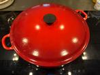 LE Creuset Cousanses 34, Huis en Inrichting, Keuken | Potten en Pannen, Ophalen of Verzenden, Zo goed als nieuw, Gietijzer, Koekenpan of Braadpan