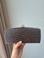 Bruin Slangenprint Clutch Handtas Crossbody, Ophalen of Verzenden, Zo goed als nieuw, Bruin, Handtas