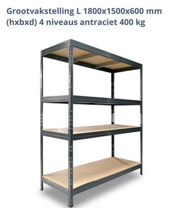Stellingkast 400kg/niveau - Garage, Zolder, Werkplaats beschikbaar voor biedingen