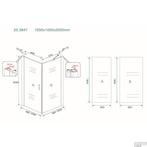 Douchewand 100x200 cm 8mm Nano Coating, Doe-het-zelf en Verbouw, Glas en Ramen, Ophalen, 80 tot 120 cm, Nieuw, 160 cm of meer