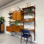- Vintage wandmeubel •Poul Cadovius• -, Gebruikt, 200 cm of meer, ., Teakhout