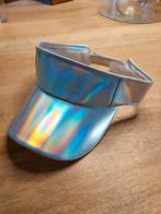 Feest zonneklep zilver metallic, Kleding | Dames, Hoeden en Petten, Ophalen of Verzenden, Zo goed als nieuw, One size fits all