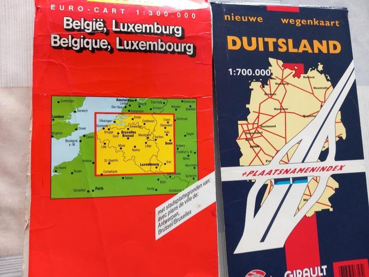 Autowegenkaarten 2 stuks: voor in de wagen heel handig, Boeken, Atlassen en Landkaarten, Zo goed als nieuw, Landkaart, België of Luxemburg