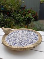 Aardewerk Vogeldrinkbak met Vogel Decoratie, Ophalen of Verzenden, Gebruikt