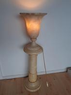 Retro, vintage "Albast lamp op zuil", Huis en Inrichting, Woonaccessoires | Zuilen en Pilaren, Ophalen of Verzenden