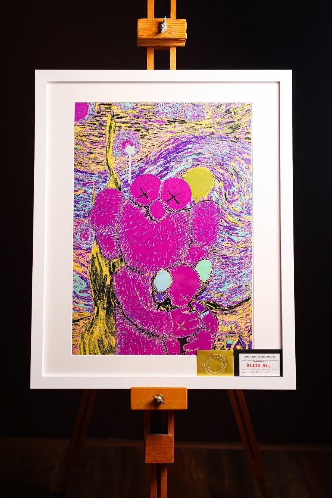 exclusief kunstwerk van Death NYC (Van Gogh x Kaws)), Antiek en Kunst, Kunst | Litho's en Zeefdrukken, Ophalen of Verzenden