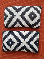 Zwartwitte kussens geometrisch patroon Ikea, Ophalen of Verzenden, Zo goed als nieuw, Wit