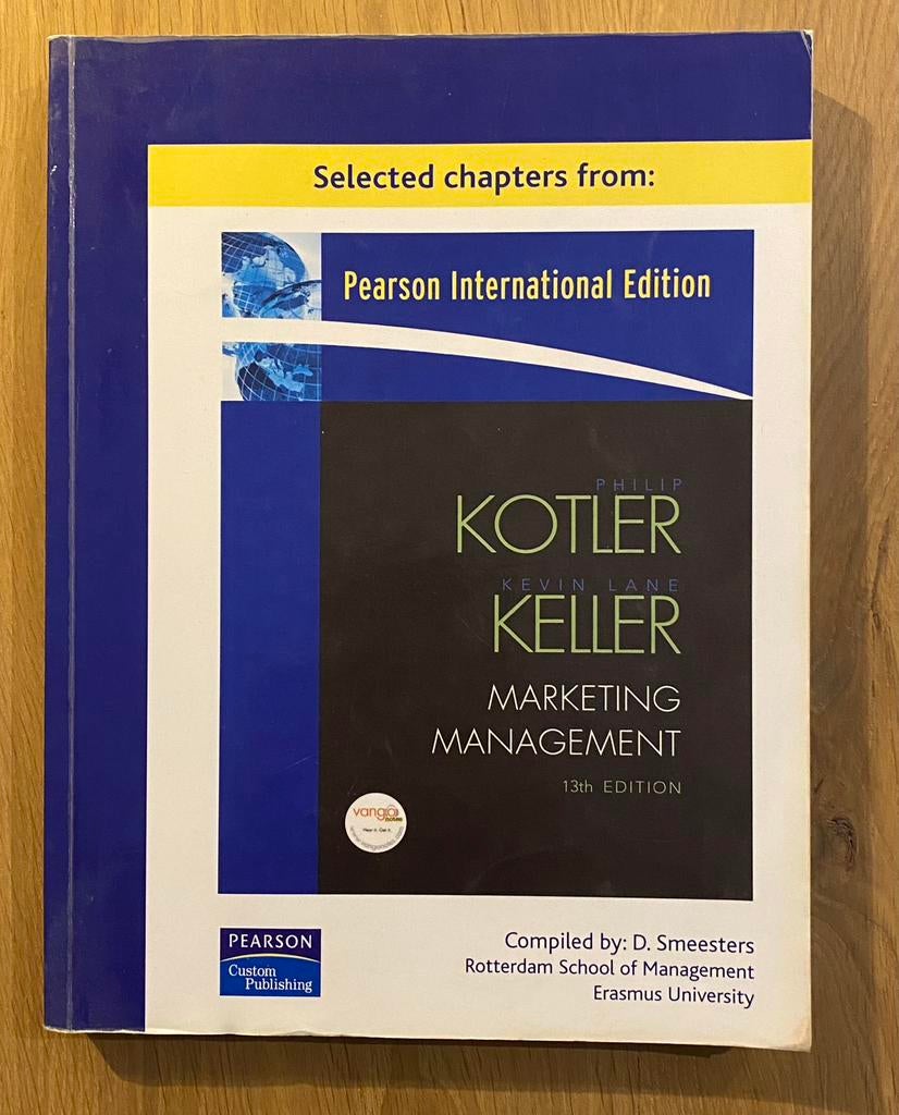 STUDIE BOEK | Marketing Management - Pearson Intern. Edition, Boeken, Ophalen of Verzenden
