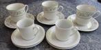 5 vintage kop en schotels - Cannes / Royal Porcelain, Ophalen of Verzenden, Zo goed als nieuw, Overige stijlen, Kop(pen) en/of Schotel(s)