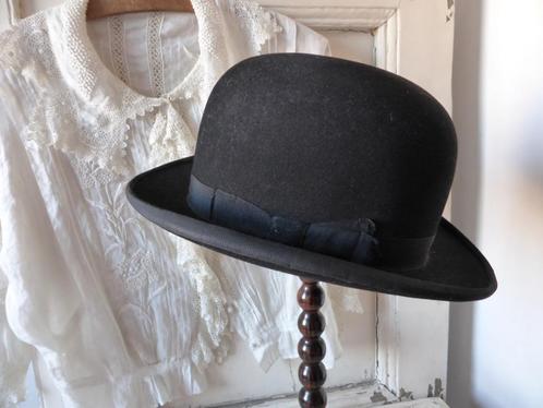 SUPER* oude ENGELSE bolhoed / bowler maat 57 * zijde gevoerd, Kleding | Heren, Hoeden en Petten, Gedragen, Ophalen of Verzenden