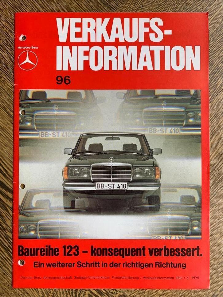 Verkaufsinformation Mercedes-Benz E-klasse 200-300 W123 1982, Boeken, Auto's | Folders en Tijdschriften, Nieuw, Mercedes, Ophalen of Verzenden