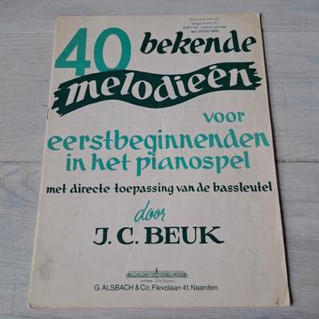 Pianomuziek voor de beginnende speler J C Beuk beschikbaar voor biedingen