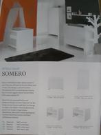 Wit matte commode ladenkast Alaska Somero Babypark, Ophalen, 50 tot 70 cm, Opstaande rand, 100 cm of meer