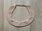 Parelkraagje, vintage, Sieraden, Tassen en Uiterlijk, Kettingen, Overige materialen, Gebruikt, Ophalen of Verzenden, Roze