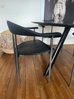 2x Fasem Italy P40 stoelen Giancarlo Vegni 80s Vintage, Ophalen, Gebruikt, Twee, Zwart