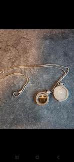 Mi moneda ketting met twee hangers, Sieraden, Tassen en Uiterlijk, Kettingen, Ophalen of Verzenden, Gebruikt, Zilver, Overige materialen