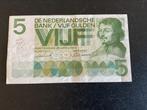 5 gulden biljet Nederland  Vondel, Postzegels en Munten, Bankbiljetten | Nederland, Los biljet, Ophalen of Verzenden, 5 gulden